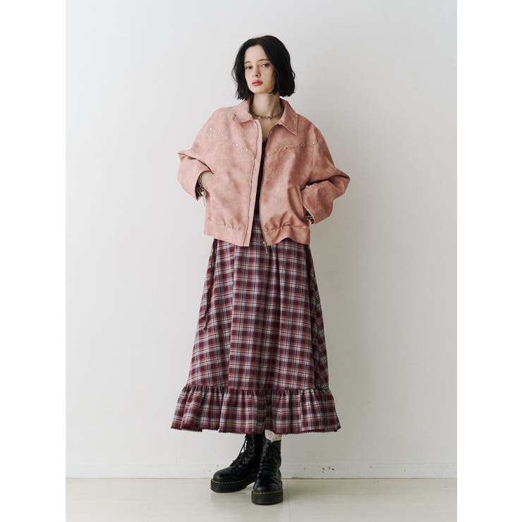 フェイクレザースタッズブルゾン | jouetie | 詳細画像26 