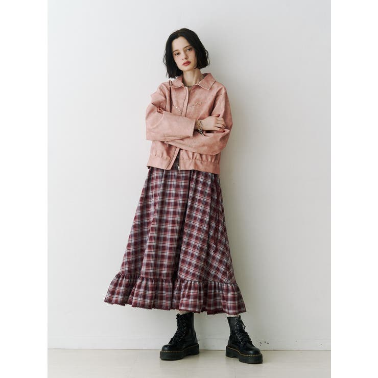 フェイクレザースタッズブルゾン | jouetie | 詳細画像27 