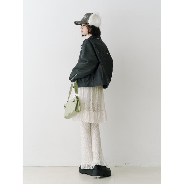 フェイクレザースタッズブルゾン | jouetie | 詳細画像33 