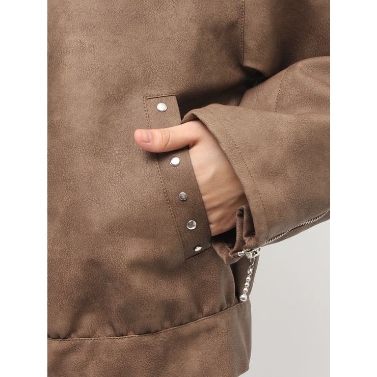 フェイクレザースタッズブルゾン | jouetie | 詳細画像40 