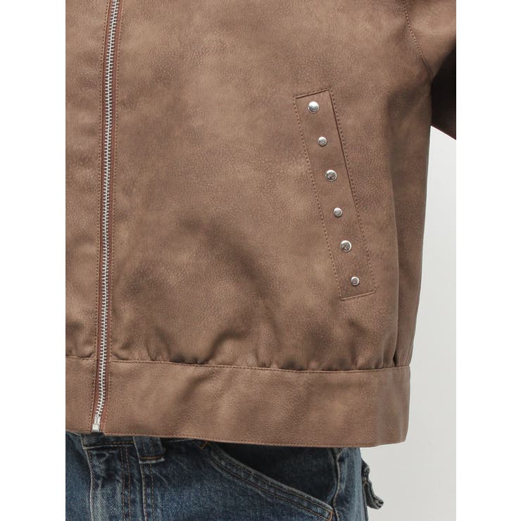 フェイクレザースタッズブルゾン | jouetie | 詳細画像42 