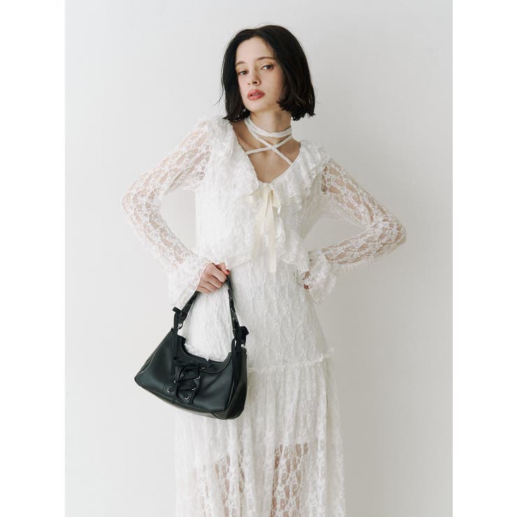 ラッフルフリルレースロングワンピース | jouetie | 詳細画像10 