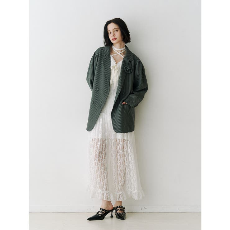 ラッフルフリルレースロングワンピース | jouetie | 詳細画像16 