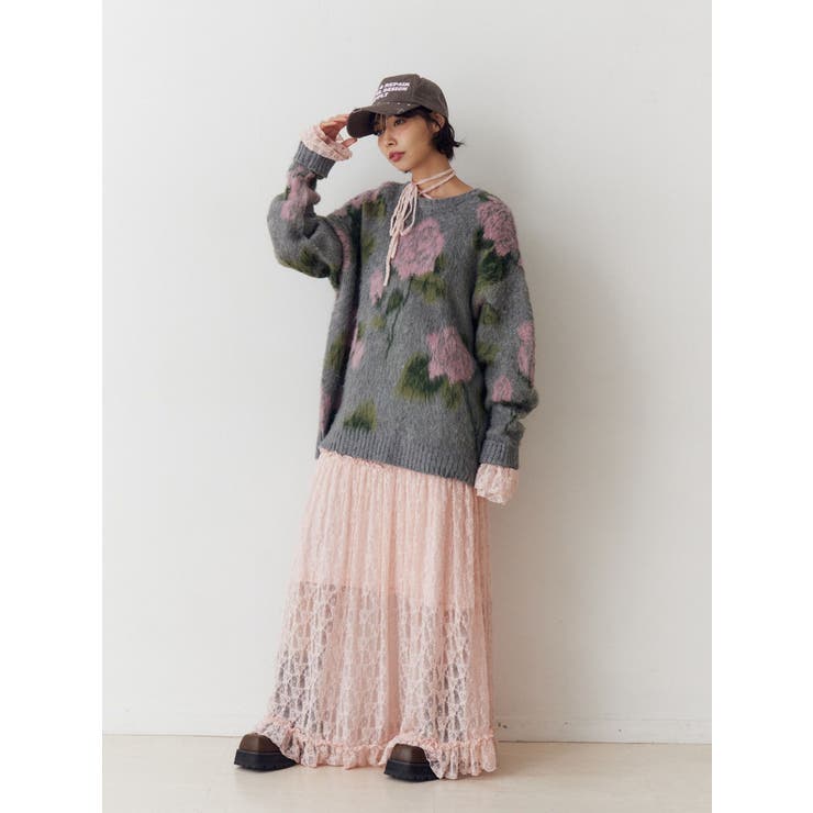 ラッフルフリルレースロングワンピース | jouetie | 詳細画像24 