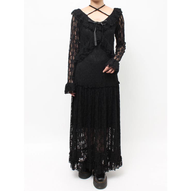 ラッフルフリルレースロングワンピース | jouetie | 詳細画像39 