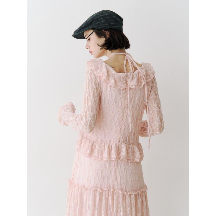 ラッフルフリルレースロングワンピース | jouetie | 詳細画像7 