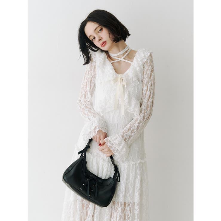 ラッフルフリルレースロングワンピース | jouetie | 詳細画像9 