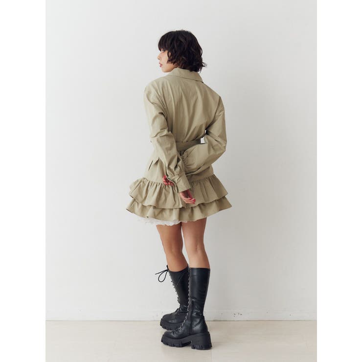 ヘムフリルトレンチミニワンピース | jouetie | 詳細画像17 
