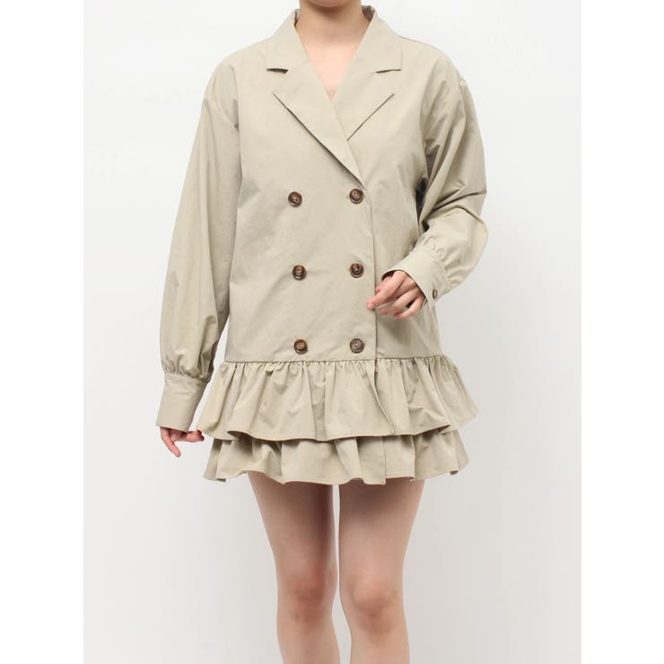 ヘムフリルトレンチミニワンピース | jouetie | 詳細画像32 