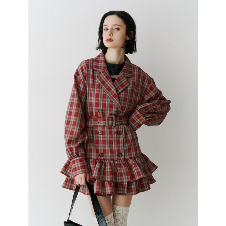 ヘムフリルトレンチミニワンピース | jouetie | 詳細画像4 