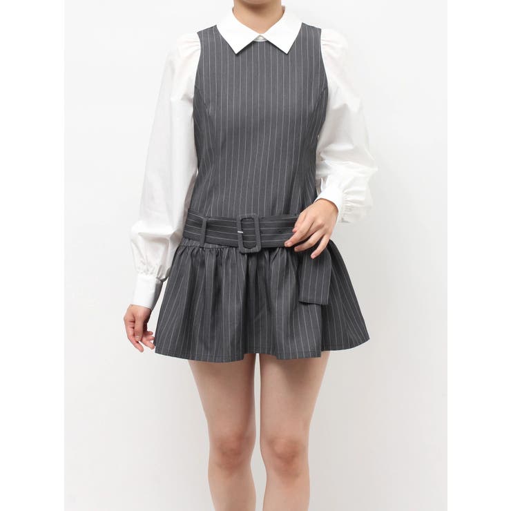 グレー | シャツドッキングミニワンピース | jouetie