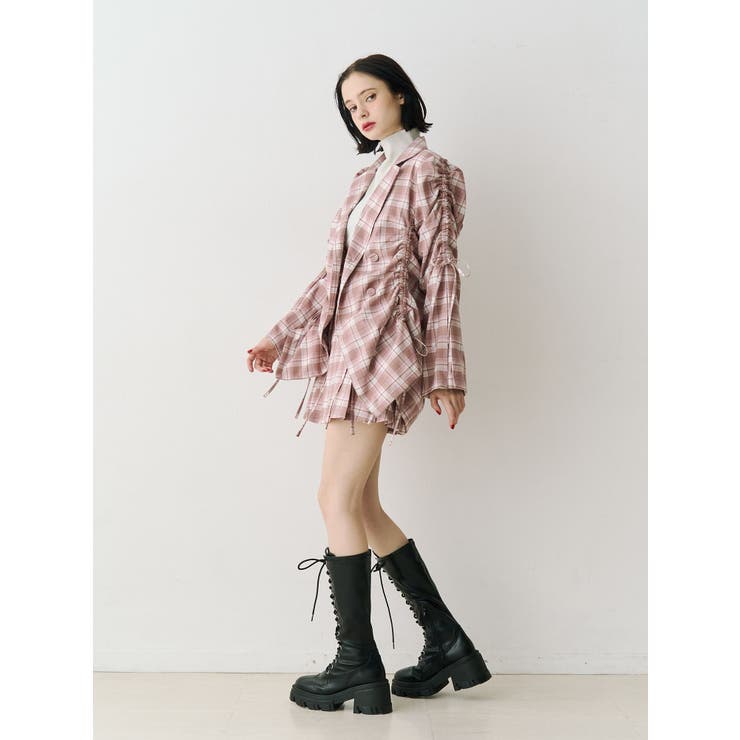 ギャザーリボンジャケットミニワンピース【セットアップ対応】 | jouetie | 詳細画像11 