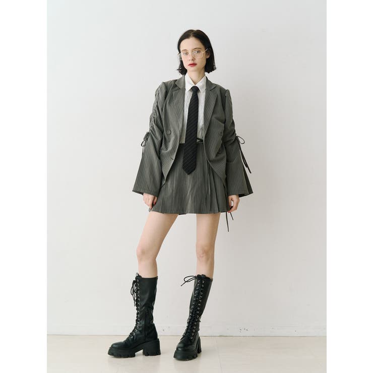 ギャザーリボンジャケットミニワンピース【セットアップ対応】 | jouetie | 詳細画像16 