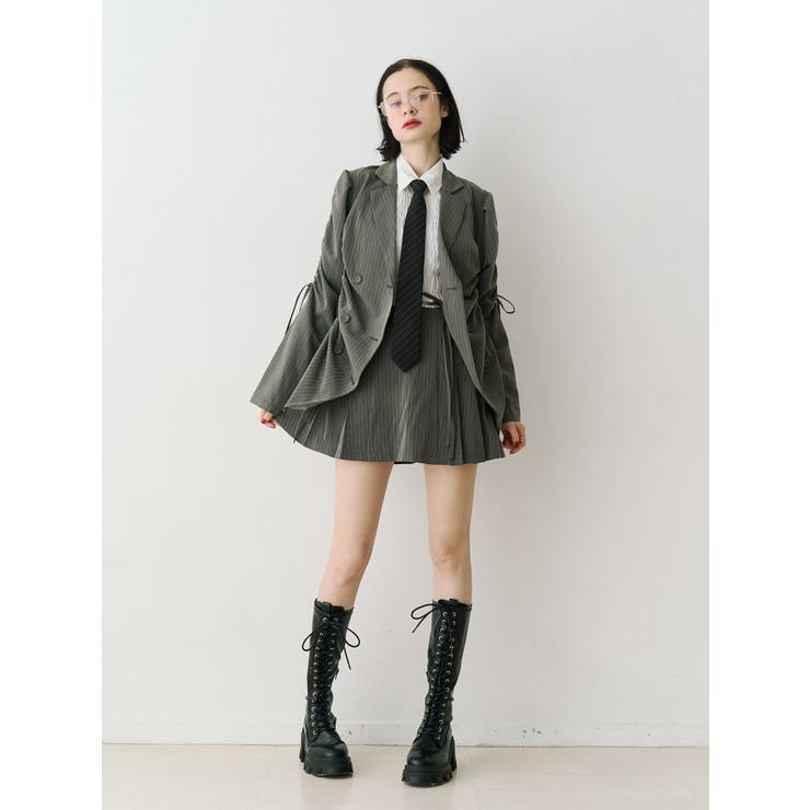 ギャザーリボンジャケットミニワンピース【セットアップ対応】 | jouetie | 詳細画像17 