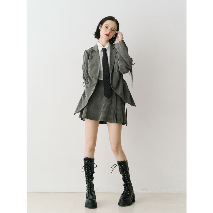 ギャザーリボンジャケットミニワンピース【セットアップ対応】 | jouetie | 詳細画像18 