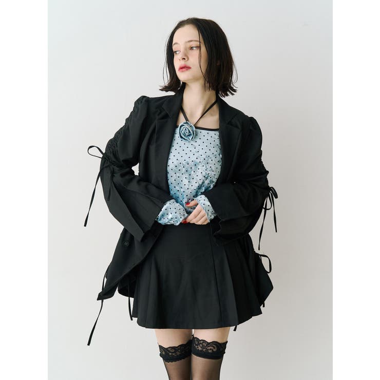 ギャザーリボンジャケットミニワンピース【セットアップ対応】 | jouetie | 詳細画像19 