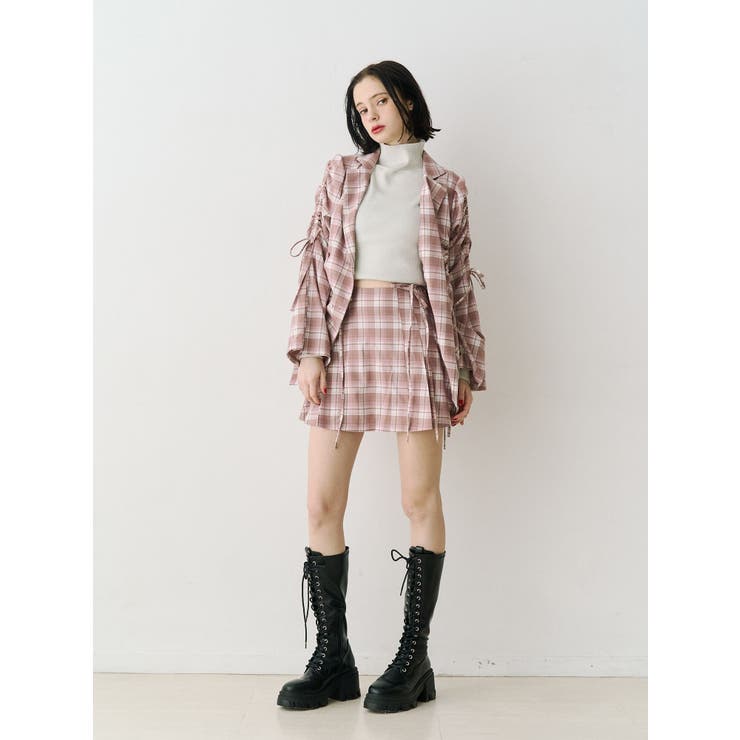 ギャザーリボンジャケットミニワンピース【セットアップ対応】 | jouetie | 詳細画像2 