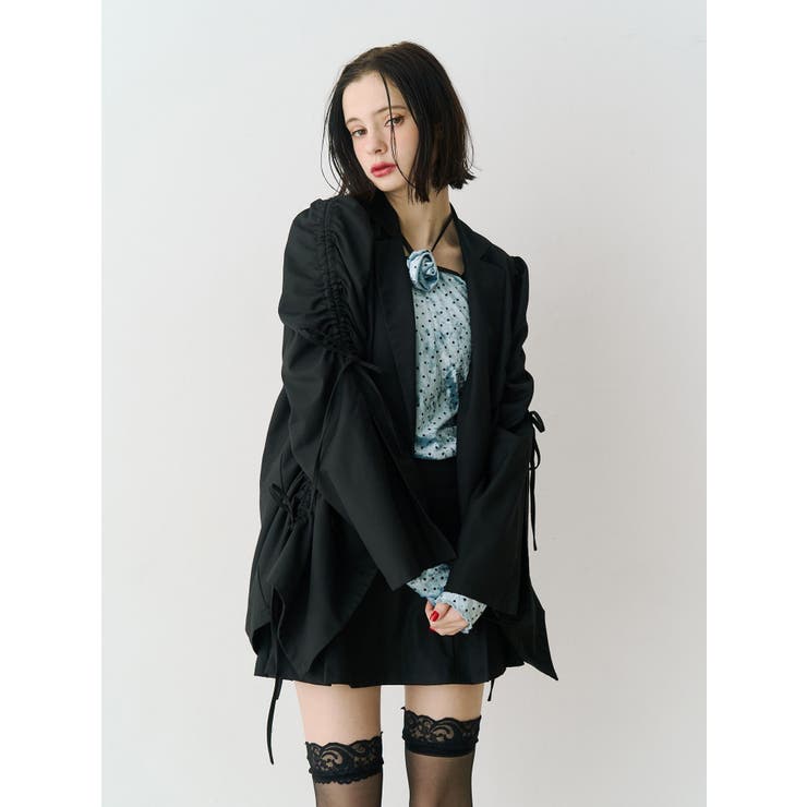 ギャザーリボンジャケットミニワンピース【セットアップ対応】 | jouetie | 詳細画像20 