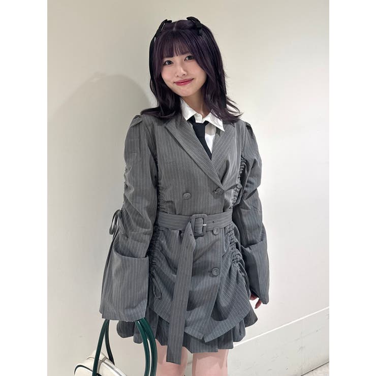 ギャザーリボンジャケットミニワンピース【セットアップ対応】 | jouetie | 詳細画像32 