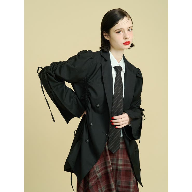 ギャザーリボンジャケットミニワンピース【セットアップ対応】 | jouetie | 詳細画像5 