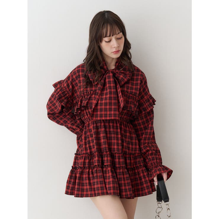 フリルショルダーミニワンピース | jouetie | 詳細画像10 