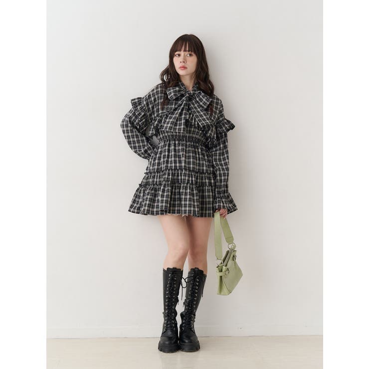 フリルショルダーミニワンピース | jouetie | 詳細画像7 