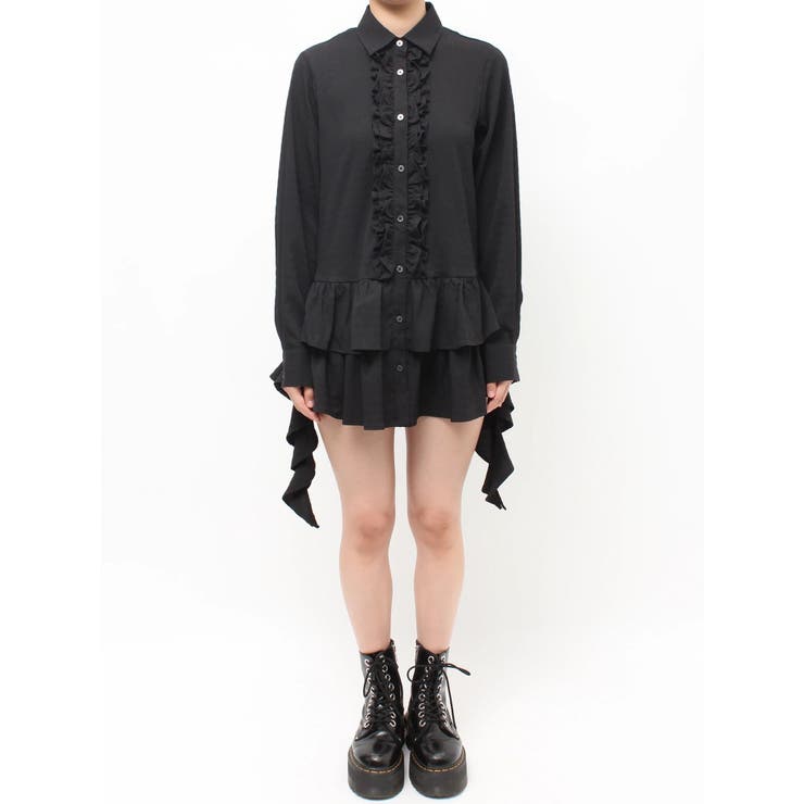 ラッフルヘムフリルチュニックシャツ | jouetie | 詳細画像10 