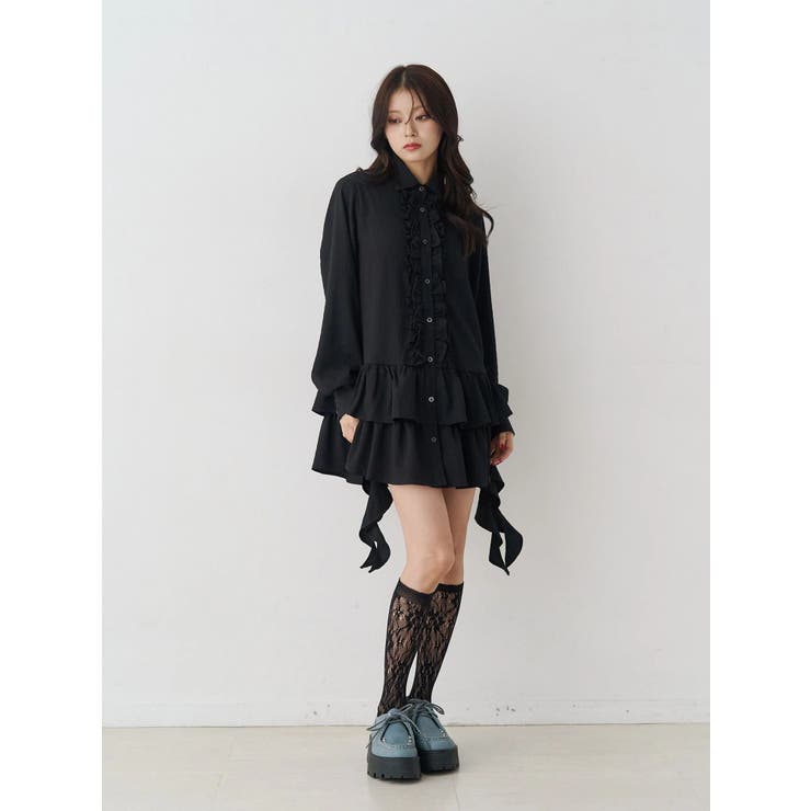 ラッフルヘムフリルチュニックシャツ | jouetie | 詳細画像15 