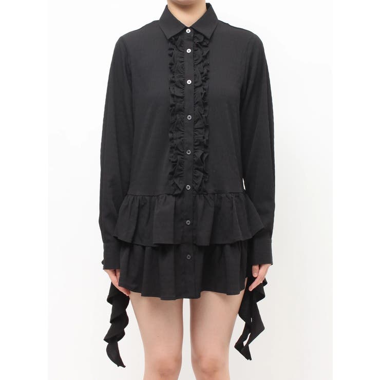 ラッフルヘムフリルチュニックシャツ | jouetie | 詳細画像3 