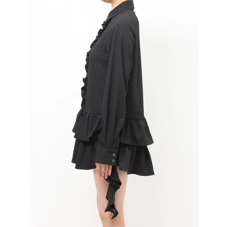 ラッフルヘムフリルチュニックシャツ | jouetie | 詳細画像4 