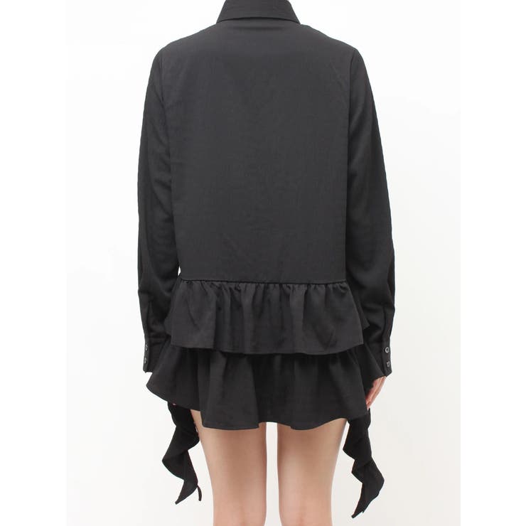 ラッフルヘムフリルチュニックシャツ | jouetie | 詳細画像5 