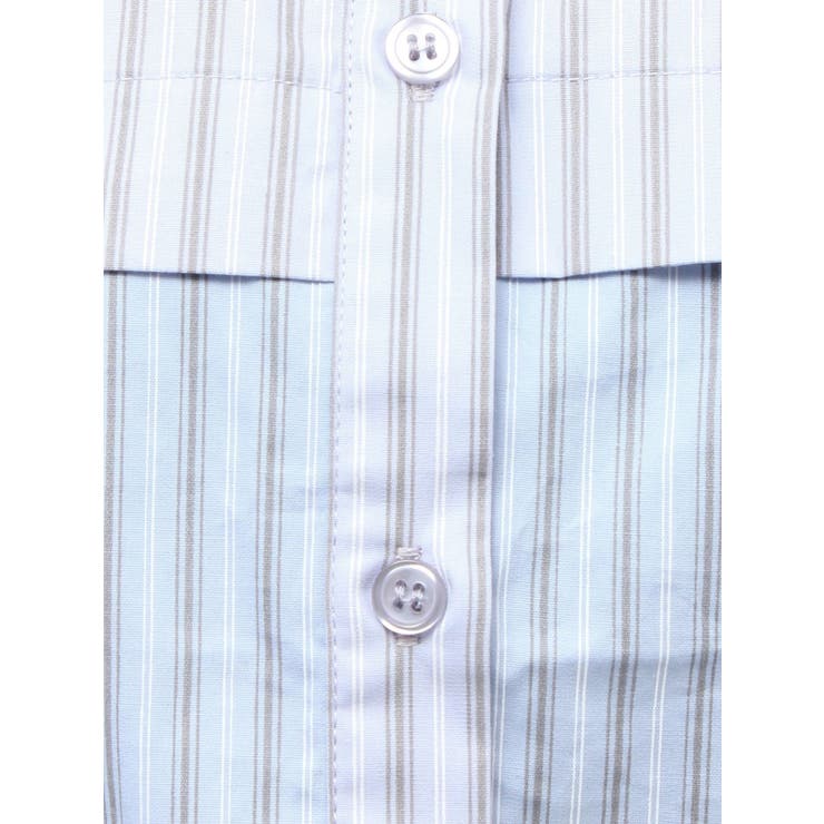 カットアウトバイカラークロップドシャツ | jouetie | 詳細画像12 