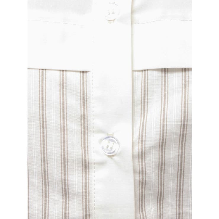 カットアウトバイカラークロップドシャツ | jouetie | 詳細画像13 