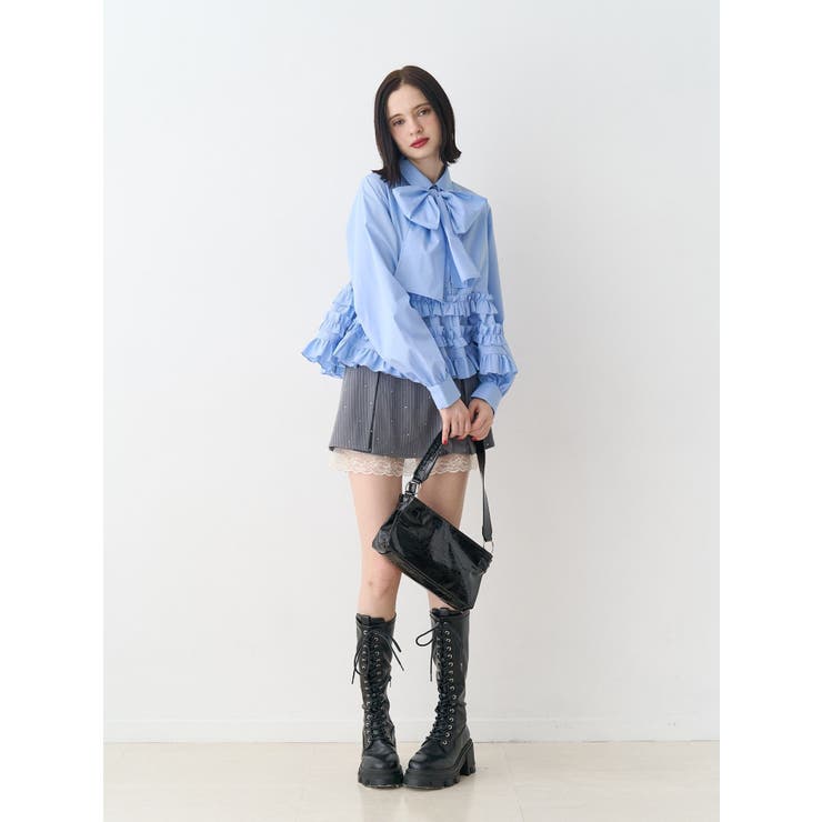 リボンタイフリルショートシャツ | jouetie | 詳細画像15 