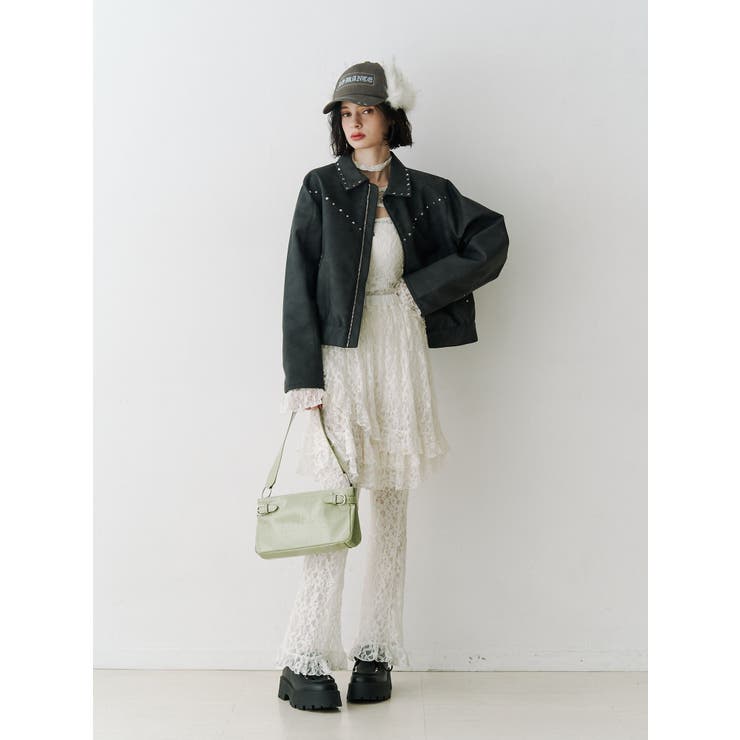 レースフリルレイヤードフレアパンツ | jouetie | 詳細画像3 