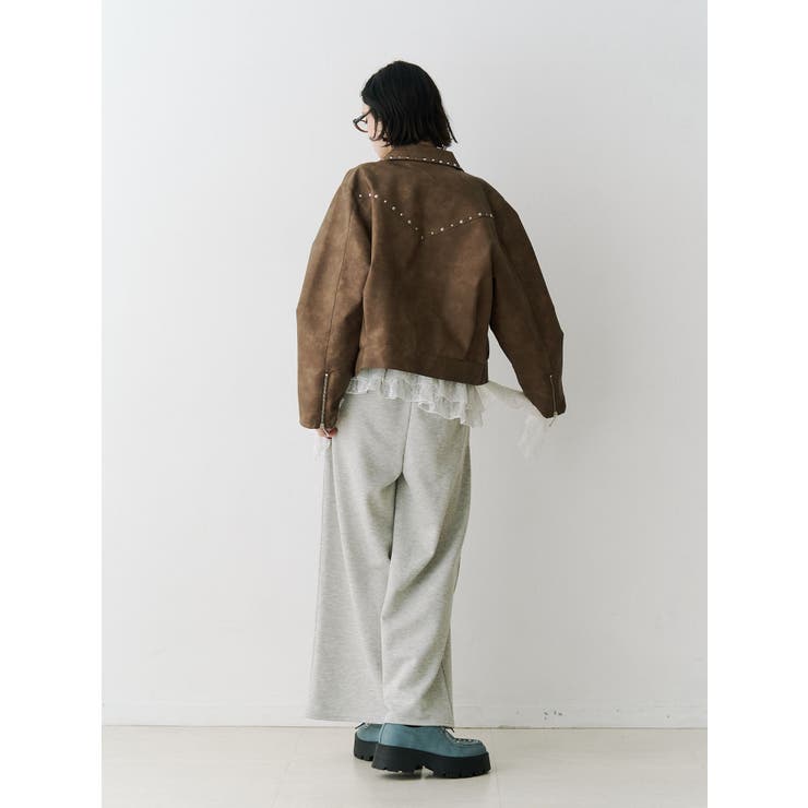 レースドッキングスウェットパンツ【セットアップ対応】 | jouetie | 詳細画像12 