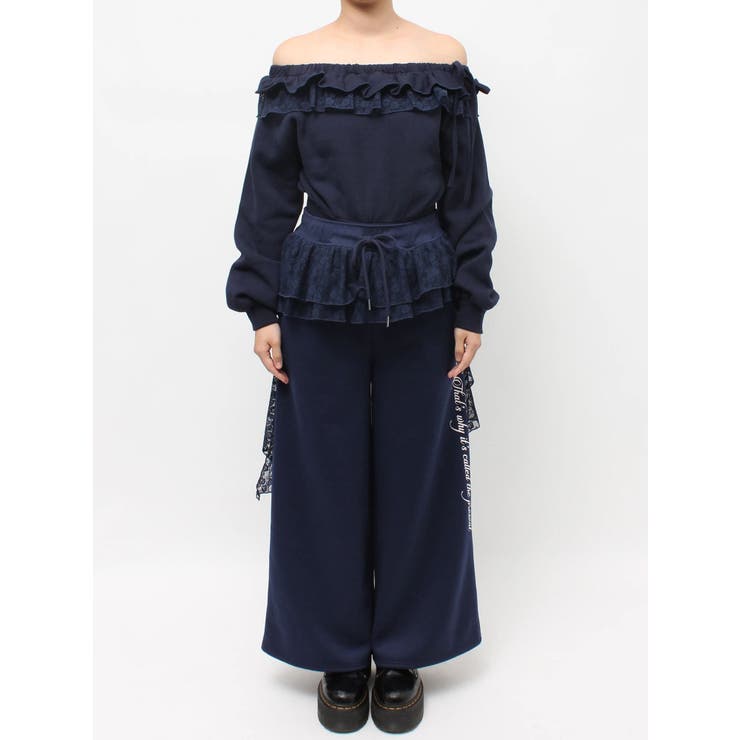 レースドッキングスウェットパンツ【セットアップ対応】 | jouetie | 詳細画像23 
