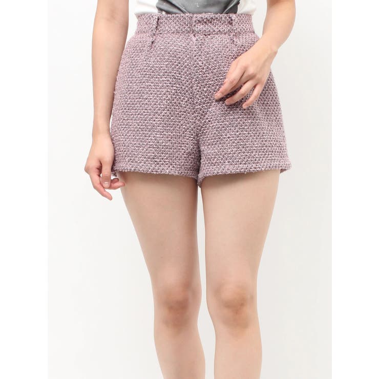 ピンク | コンパクトツイードショーパン【セットアップ対応】 | jouetie