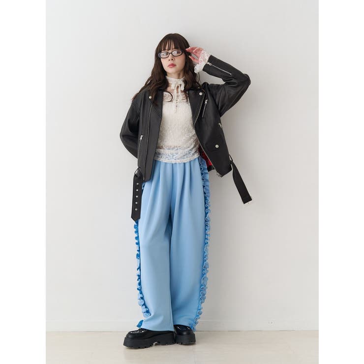 フリルトラックパンツ【セットアップ対応】 | jouetie | 詳細画像2 