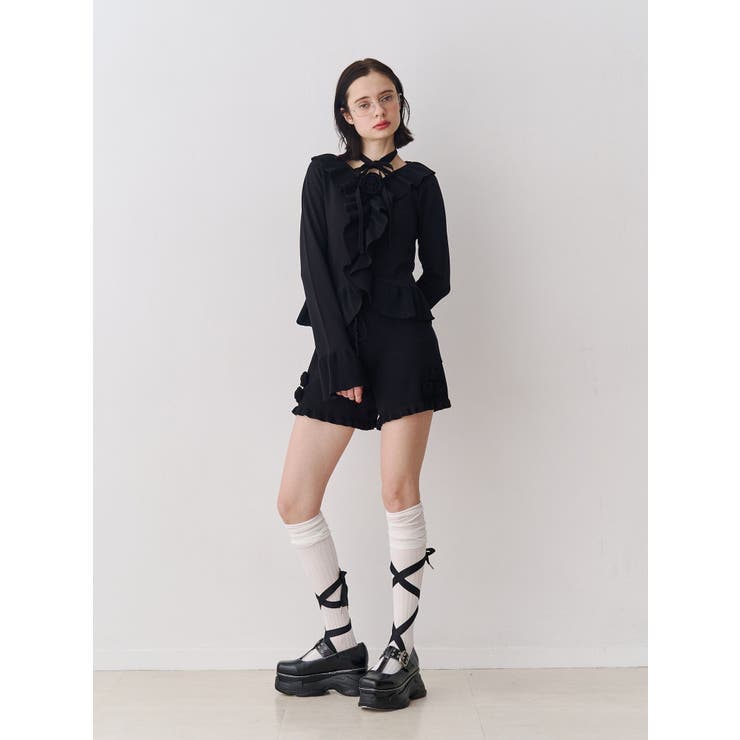 ローズモチーフニットショーパン【セットアップ対応】 | jouetie | 詳細画像11 