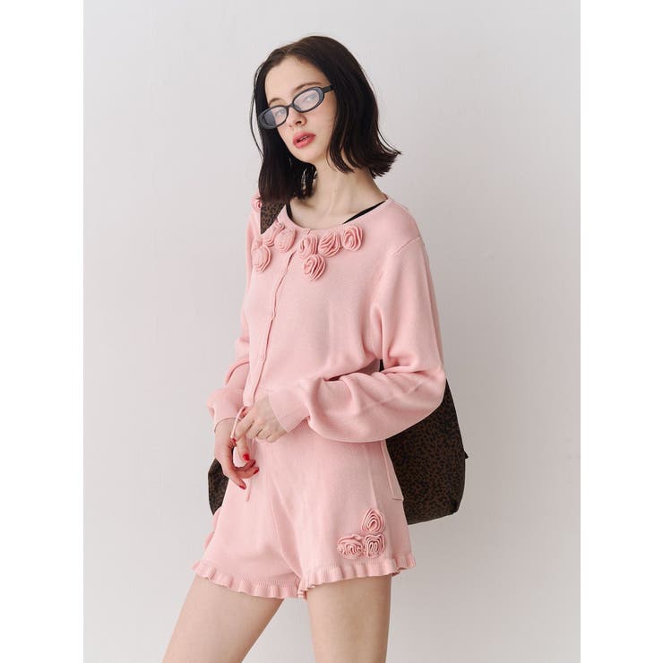 ローズモチーフニットショーパン【セットアップ対応】 | jouetie | 詳細画像15 