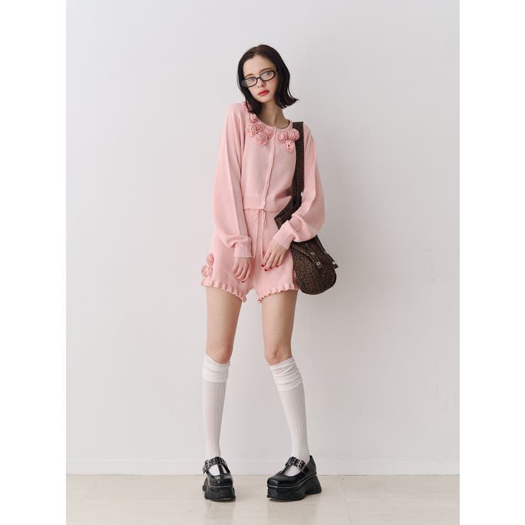 ローズモチーフニットショーパン【セットアップ対応】 | jouetie | 詳細画像18 