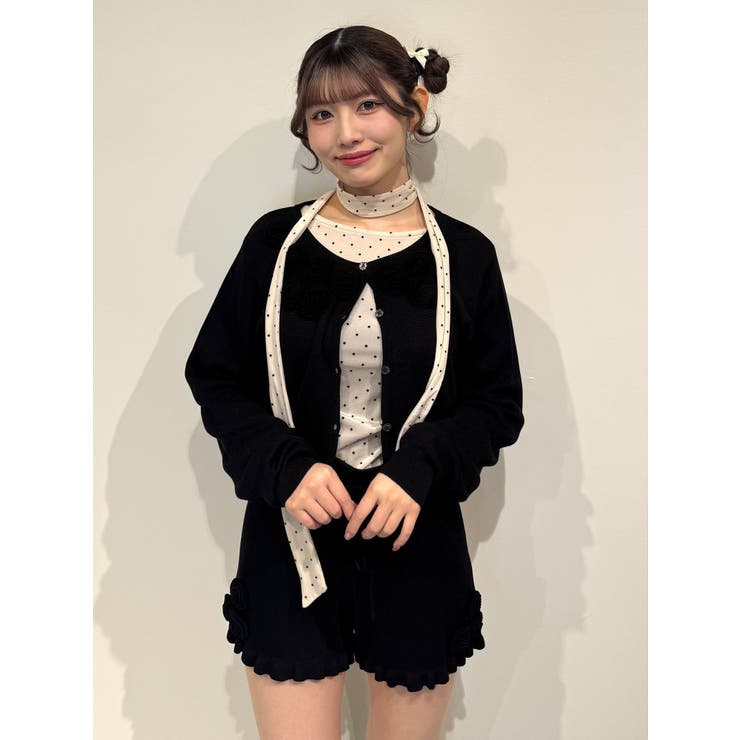 ローズモチーフニットショーパン【セットアップ対応】 | jouetie | 詳細画像20 