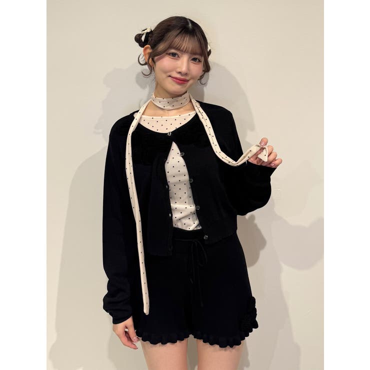 ローズモチーフニットショーパン【セットアップ対応】 | jouetie | 詳細画像21 