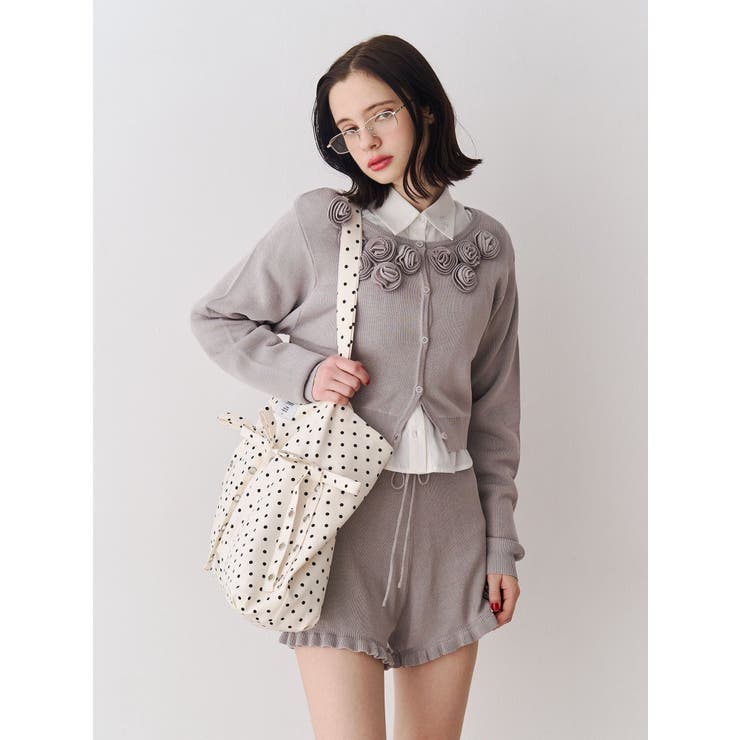 ローズモチーフニットショーパン【セットアップ対応】 | jouetie | 詳細画像5 