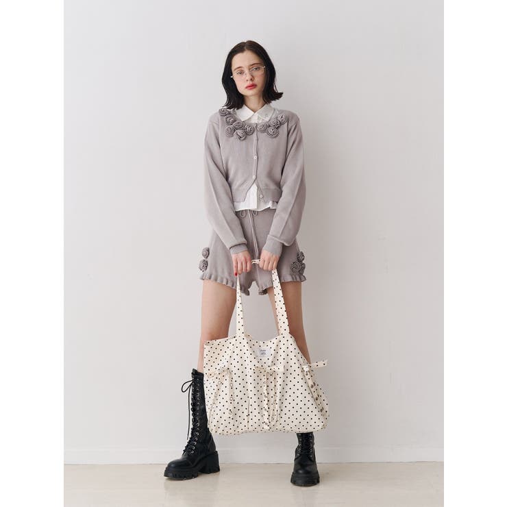 ローズモチーフニットショーパン【セットアップ対応】 | jouetie | 詳細画像6 