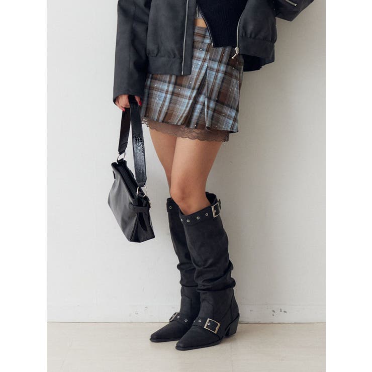 ブラウン | ローズモチーフミニスカパン【セットアップ対応】 | jouetie