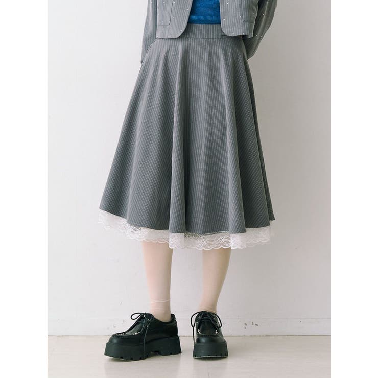 パターンベルトフレアスカート【セットアップ対応】 | jouetie | 詳細画像1 