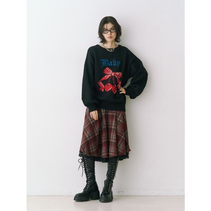 パターンベルトフレアスカート【セットアップ対応】 | jouetie | 詳細画像11 