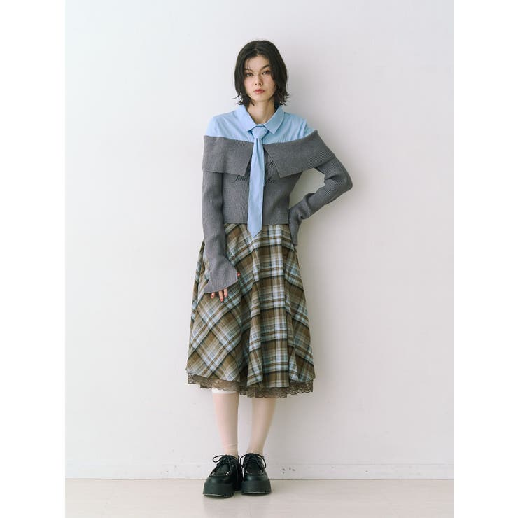 パターンベルトフレアスカート【セットアップ対応】 | jouetie | 詳細画像14 